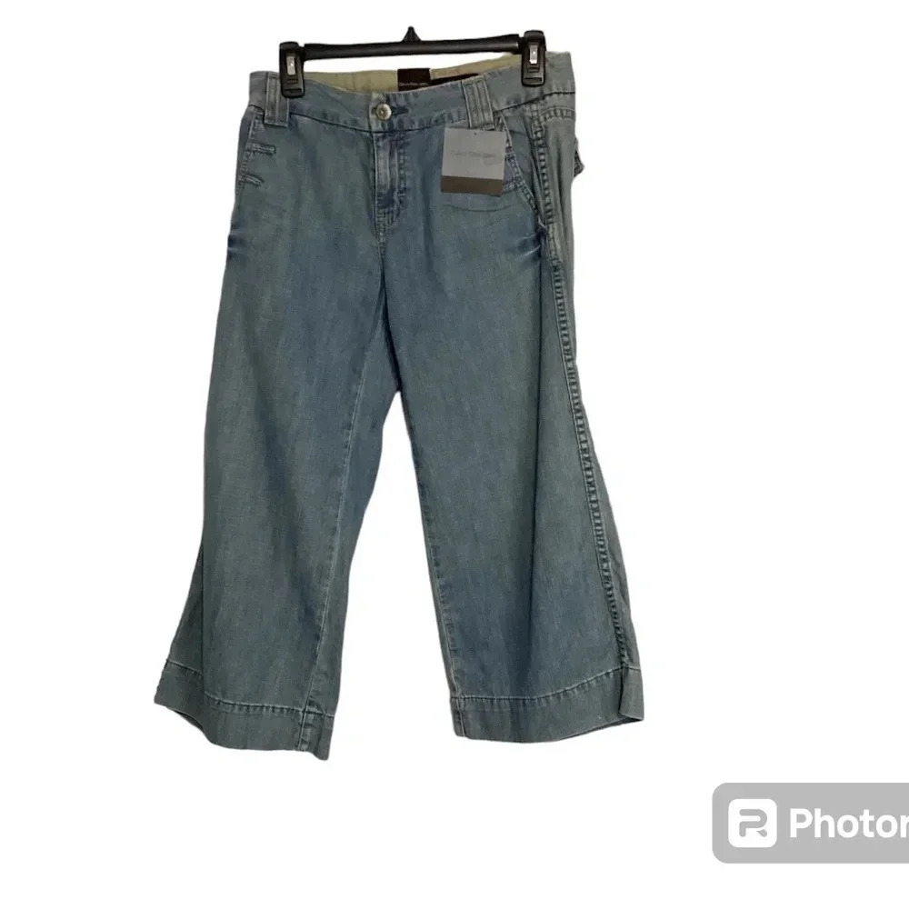 Calvin Klein Jeans Cropped Wide Leg Western Casual NWT Womens SZ 2